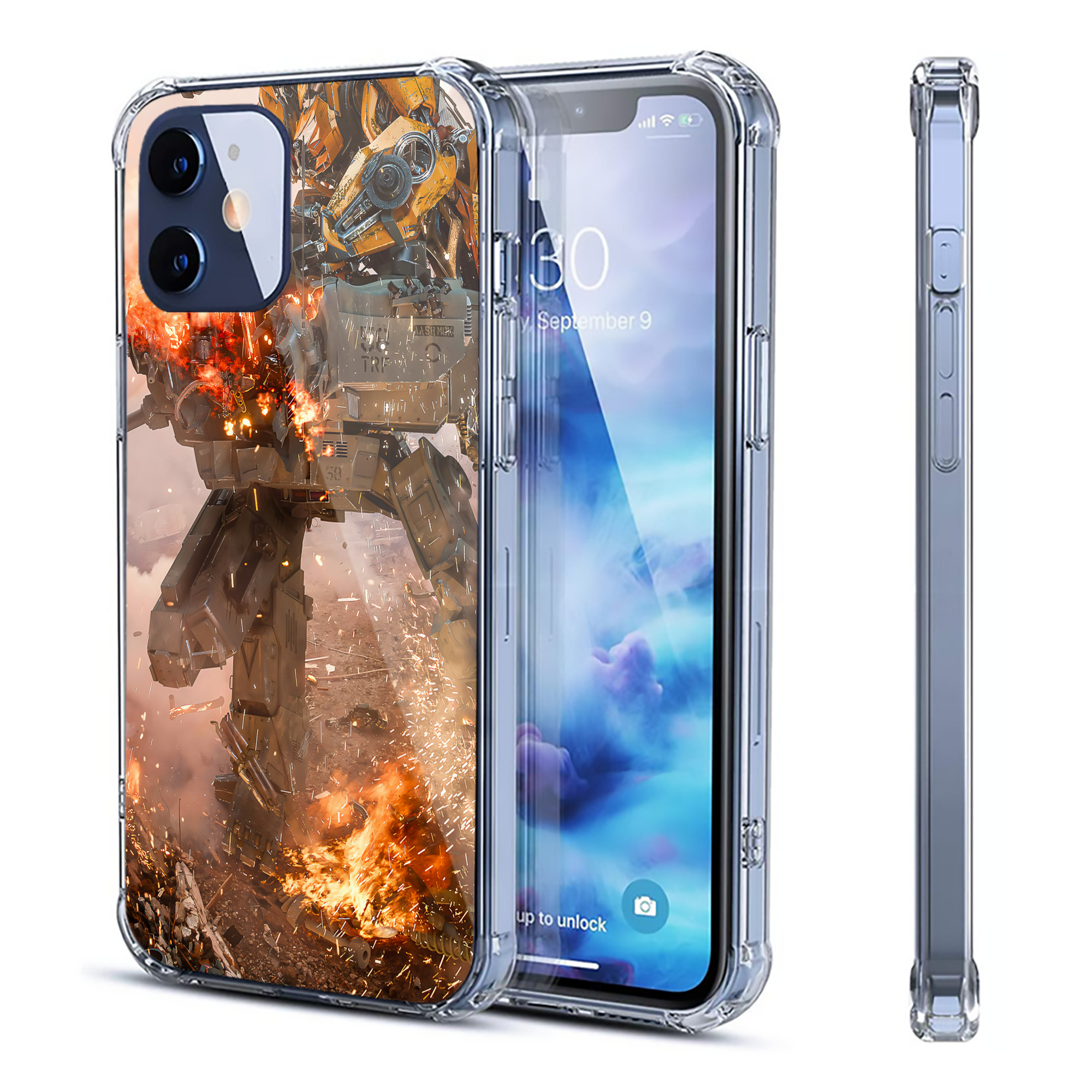 （画像用） Transformers トランスフォーマー 【iPhone 12シリーズ対応】透明スマホケース（クリアソフトケース）